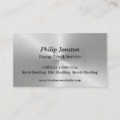 ダンプトラックサービス名刺 名刺 (裏面)