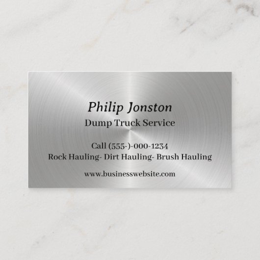ダンプトラックサービス名刺 名刺 (裏面)