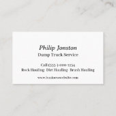 ダンプトラックサービス名刺 名刺 (裏面)