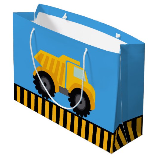 ダンプトラックチャイルドズラージ誕生日抱き枕 ラージペーパーバッグ (裏面アングル)