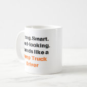 ダンプトラックドライバーのサウンドMag コーヒーマグカップ (正面左)