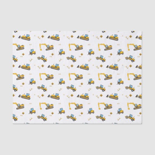 ダンプトラックパーティーボーイキッズ建築パターン 薄葉紙 (正面)