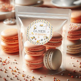 ダンプトラックボーイ誕生日パーティー ラウンドシール