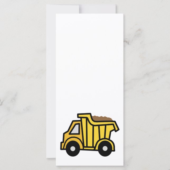 ダンプトラック付きの漫画の建築クリップアート (正面)