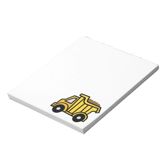 ダンプトラック付きの漫画の建築クリップアート ノートパッド (回転)