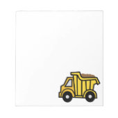 ダンプトラック付きの漫画の建築クリップアート ノートパッド (正面)