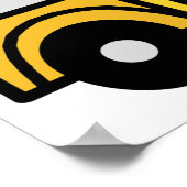 ダンプトラック付きの漫画の建築クリップアート ポスター (角)