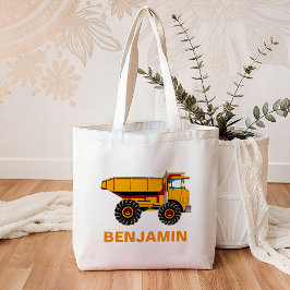 ダンプトラック建築キッズ トートバッグ