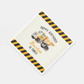 ダンプトラック建築ゾーン誕生日紙ナプキン スタンダードランチョンナプキン (角)