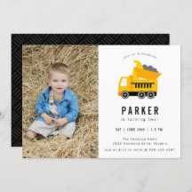 ダンプトラック建築テーマフォト誕生日