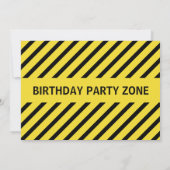 ダンプトラック建築テーマ誕生日パーティー 招待状 (裏面)