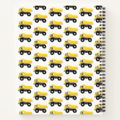 ダンプトラック建築トラックキッズモノグラム ノートブック (裏面)