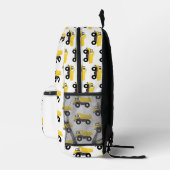 ダンプトラック建築トラック名前をカスタムする プリントバックパック (右)