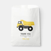 ダンプトラック建築トラック誕生日パーティー フェイバーバッグ (正面)