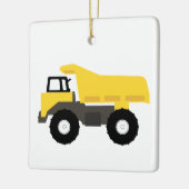 ダンプトラック建築トラック セラミックオーナメント (左)