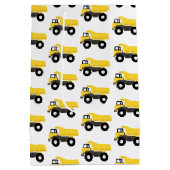 ダンプトラック建築トラック ミディアムペーパーバッグ (裏面)