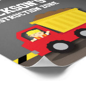 ダンプトラック建築ビルダーボーイズルームデコール ポスター (角)