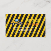 ダンプトラック建築ベビーシャワーブックベビー エンクロージャーカード (正面)