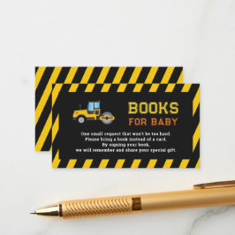 ダンプトラック建築ベビーシャワーブックベビー エンクロージャーカード