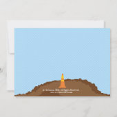 ダンプトラック建築ボーイバースデーパーティー 招待状 (裏面)