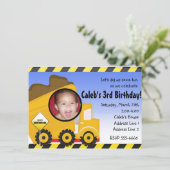 ダンプトラック建築写真パーティの招待状 招待状 (スタンド正面)