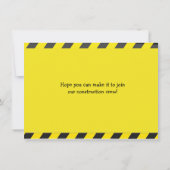 ダンプトラック建築写真パーティの招待状 招待状 (裏面)