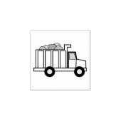 ダンプトラック建築少年の可愛い子供 ラバースタンプ (インプリント)