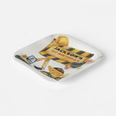 ダンプトラック建築誕生日パーティー ペーパープレート (傾斜あり)