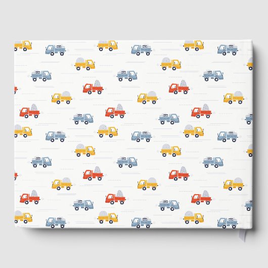 ダンプトラック建築車両子供の誕生日 ゲストブック (裏面)