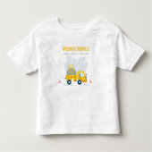 ダンプトラック建築車両子供の誕生日 トドラーTシャツ (正面)