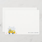 ダンプトラック建築車両子供の誕生日 ノートカード (正面/裏面)