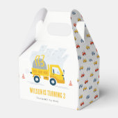 ダンプトラック建築車両子供の誕生日 フェイバーボックス (正面サイド)