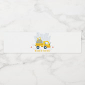 ダンプトラック建築車両子供の誕生日 ペットボトルラベル (シングルラベル)