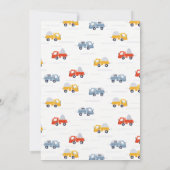 ダンプトラック建築車両子供の誕生日 招待状 (裏面)