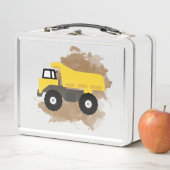 ダンプトラック建築車泥水色 メタルランチボックス (インサイチュ)