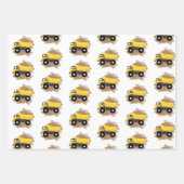 ダンプトラック建築車泥水色 ラッピングペーパーシート (正面2)