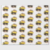 ダンプトラック建築車泥水色 ラッピングペーパー (フラット)