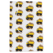 ダンプトラック建築車泥 ミディアムペーパーバッグ (正面)