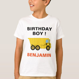 ダンプトラック建設お誕生日パーティー Tシャツ