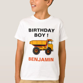 ダンプトラック建設お誕生日パーティー Tシャツ