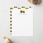 ダンプトラック建設トラック子供幼児  ノートカード (正面/裏面インサイチュ)