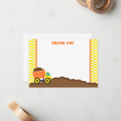 ダンプトラック建設感謝カード ノートカード (正面/裏面インサイチュ)