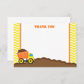 ダンプトラック建設感謝カード ノートカード (正面/裏面)