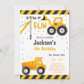 ダンプトラック建設招待状 招待状 (正面)