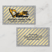 ダンプトラック掘削機 |鉄鋼 |注意 名刺 (正面/裏面)