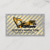 ダンプトラック掘削機 |鉄鋼 |注意 名刺 (正面)