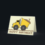 ダンプトラック誕生日カード カード<br><div class="desc">土だらけのダンプトラックのイラストレーションをフィーチャーしたバースデーカード。年齢を汚してパーソナライズ。カスタマイズ可能な読文字は「ハッピーバースデー」。 メッセージで内部をカスタマイズする。Jill's Paperieの「誕生日」カテゴリで一致する招待状と郵便料金を探す。</div>