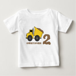 ダンプトラック誕生日シャツ ベビーTシャツ