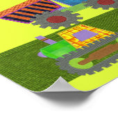 ダンプトラック誕生日バナー ポスター (角)