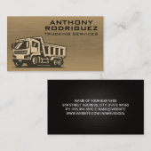 ダンプトラック車両 |メタルテクスチャ 名刺 (正面/裏面)